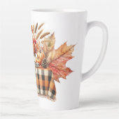 Warm Red and Orange Farmhouse Thanksgiving Latte Mok (Rechts)