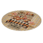 Warm Red and Orange Farmhouse Thanksgiving Snijplank (Hoek)