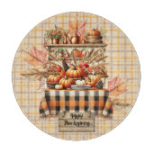 Warm Red and Orange Farmhouse Thanksgiving Snijplank (Voorkant)