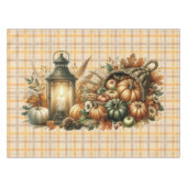 Warm Red and Orange Farmhouse Thanksgiving Tafelkleed (Voorkant (Horizontaal))