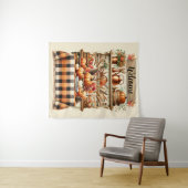 Warm Red and Orange Farmhouse Thanksgiving Wandkleed (In Situ (horizontaal))
