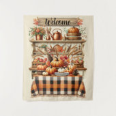Warm Red and Orange Farmhouse Thanksgiving Wandkleed (Voorkant)