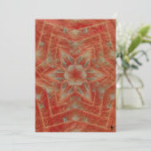 Warm Red Gold Star Flat Holiday Card Feestdagenkaart (Staand voorkant)