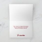 Warm Red 'Tis het seizoen gevouwen Wenskaart Kaart (Binnen)