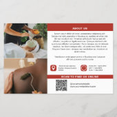 Warm Red Your Logo Photos QR Spa Salon Flyer (Achterkant)