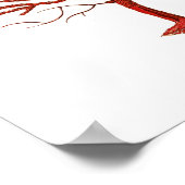 Warm Red Zee Coral no.4 Beach Wall Art Afdrukken Poster (Hoek)