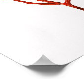 Warm Red Zee Coral no.6 Beach Wall Art Afdrukken Poster (Hoek)