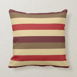 Warm reds gestreepte kussen