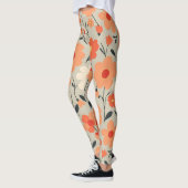 Warm Retro Bloemenpatroon Leggings (Links)