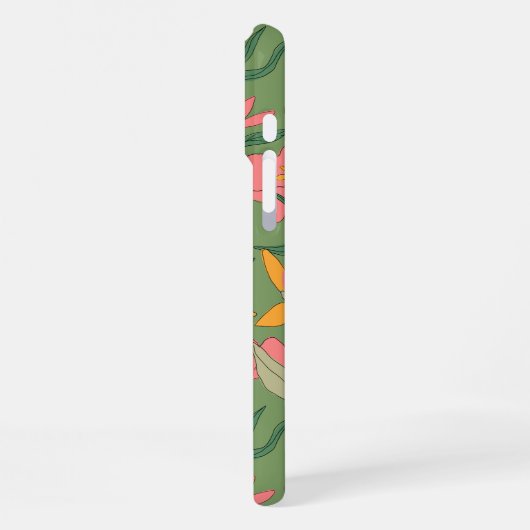 Warm Retro Floral Seamless Pattern iPhone Hoesje (Linkerkant)