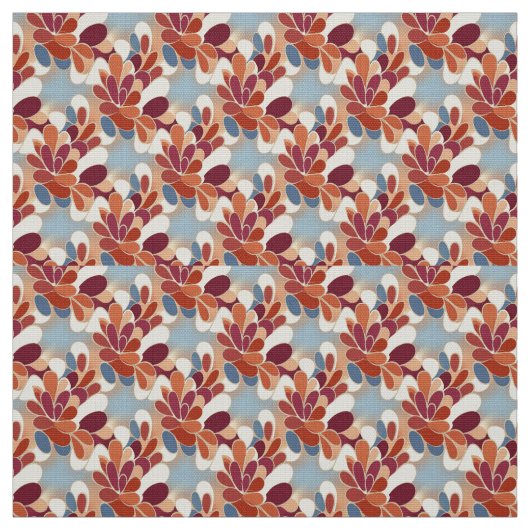 Warm Retro Petal Bloom Pattern Stof (Swatch)
