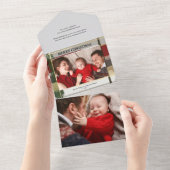 Warm Robuuste penseelstreken met gouden hooglichte All In One Uitnodiging (Afscheurbaar)