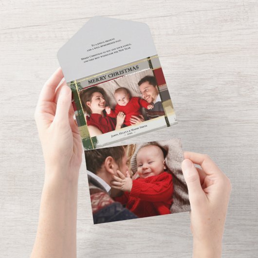 Warm Robuuste penseelstreken met gouden hooglichte All In One Uitnodiging (Afscheurbaar)