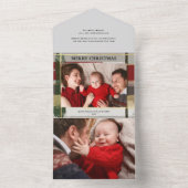 Warm Robuuste penseelstreken met gouden hooglichte All In One Uitnodiging (Binnen)