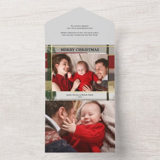 Warm Robuuste penseelstreken met gouden hooglichte All In One Uitnodiging (Binnen)