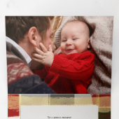 Warm Robuuste penseelstreken met gouden hooglichte Drieluik Wenskaart (Binnenzijde eerst)