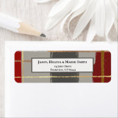 Warm Robuuste penseelstreken met gouden hooglichte Etiket (Insitu)