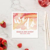 Warm Romance Waterverf bruiloft Servetten (Insitu)