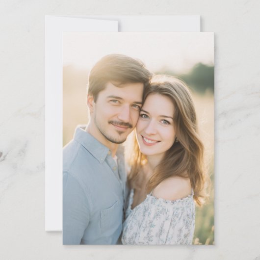 Warm Romantic Photo Kaart (Voorkant)