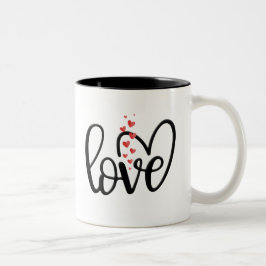 Warm, romantisch en knus. tweekleurige koffiemok