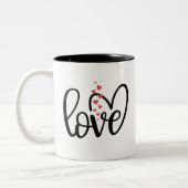 Warm, romantisch en knus. tweekleurige koffiemok (Links)