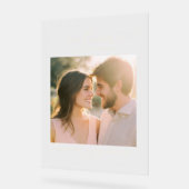 Warm Romantisch Minimalistisch Foto Acryl Bord (Hoek)