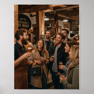 Warm Rondleiding door de Brouwerij en Poster met G