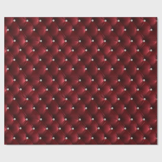 Warm rood Bourgogne Faux Velvet Cadeaupapier (Vlak)