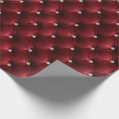 Warm rood Bourgogne Faux Velvet Cadeaupapier (Hoek)