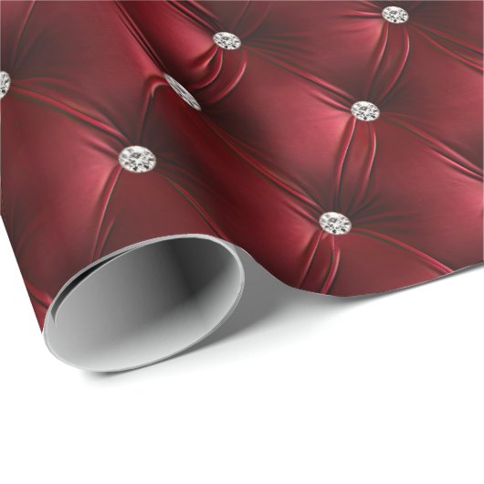 Warm rood Bourgogne Faux Velvet Cadeaupapier (Rol Hoek)