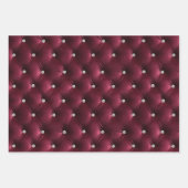 Warm rood Bourgogne Faux Velvet Inpakpapier Vel (Voorkant 2)