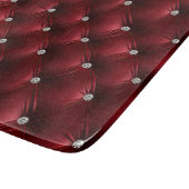 Warm rood Chic Faux Velvet Snijplank (Hoek)