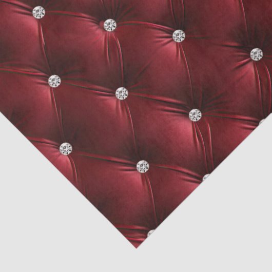 Warm rood Chic Faux Velvet Tissuepapier (Detail)