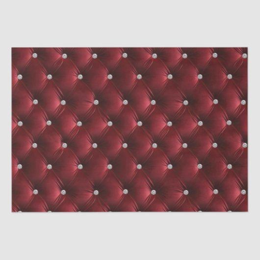 Warm rood Chic Faux Velvet Tissuepapier (Voorkant)