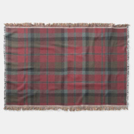 Warm rood en bruin tartan deken