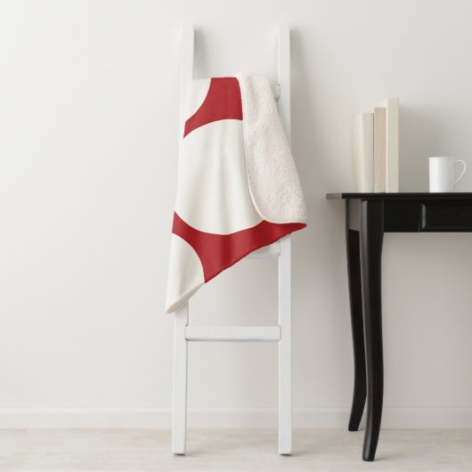 Warm rood en wit Polka Dot Blanket Sherpa Deken (In situ)