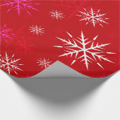 Warm rood sneeuwvlok inpakpapier (Hoek)