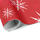 Warm rood sneeuwvlok inpakpapier (Rol Hoek)