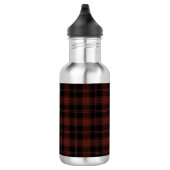 Warm rood, zwart geruit (tartan) patroon waterfles  (Rechts)