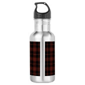 Warm rood, zwart geruit (tartan) patroon waterfles  (Achterkant)