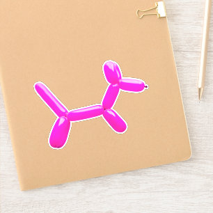 Warm-roze ballondierlijk tandprok sticker