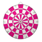 Warm roze en wit dartbord (Voorkant)
