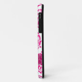 warm roze en wit gepersonaliseerde damast Case-Mate iPhone case (Achterkant/links)