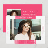 Warm roze | Fotogradatiepartij Kaart (Voorkant / Achterkant)