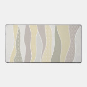Warm roze geel groen gebogen streep Abstracte golf Bureaumat (Voorkant)