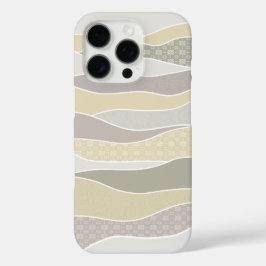 Warm roze geel groen gebogen streep Abstracte golf iPhone 16 Pro Hoesje