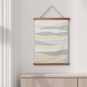 Warm roze geel groen gebogen streep Abstracte golf Hangend Wandkleed