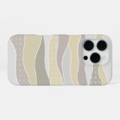 Warm roze geel groen gebogen streep Abstracte golf iPhone Hoesje (Achterkant horizontaal)