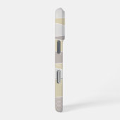 Warm roze geel groen gebogen streep Abstracte golf iPhone Hoesje (Rechterkant)