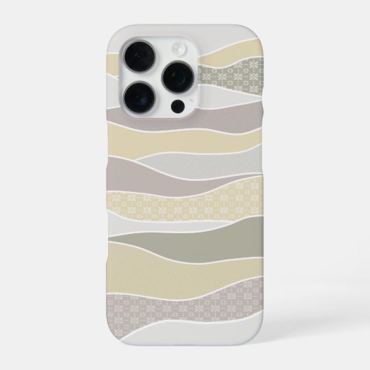 Warm roze geel groen gebogen streep Abstracte golf iPhone Hoesje (Achterkant)